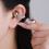 Trendy Two Tone Metal Ear Buds Decorations with Dazzling-Silver 7