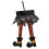 Ghirlanda da strega di Halloween con cappello e gambe, artificiale 1