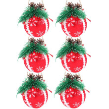 Glob decorativ în carouri învelit în pânză, 6 cm și 8 cm