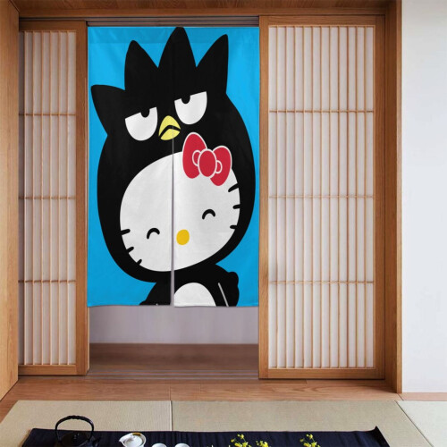 Cortina de porta Badtz-Maru com bloqueio de luz, divisória de privacidade, 86 x 142 cm (34 x 56 polegadas).