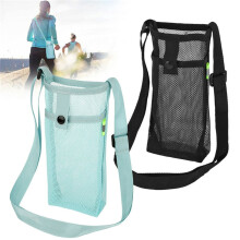 Nylon crossbodytas voor waterfles met vakje