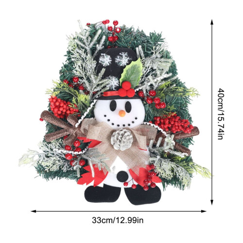 Kerstkrans deurdecoratie (1 stuk)