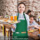 Lot de 2 tabliers de chef ajustables avec poches, verts 5