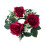 Pillar Candle Ring Wreath Artificial Floral Red 1