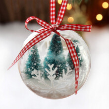 Adornos navideños transparentes para colgar (10 unidades)