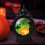 Vintage glödande pumpaprydnad för Halloween-display 1
