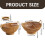 Wicker Fruit Basket Brown Footed Serving Tray 3