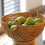 Wicker Fruit Basket Brown Footed Serving Tray 4