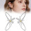 2Pcs Star Shape Ear Clip Without Needle Earrings Glittering 2