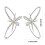 2Pcs Star Shape Ear Clip Without Needle Earrings Glittering 3