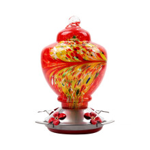 Kolibrimatare i glas med färgglad design, 1 st