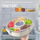 Plateau à collation rotatif à 6 compartiments avec couvercle transparent 3