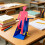 Interactive Hand Crank Walking Man Figure Toy 3D Printed-Purple 6