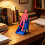 Interactive Hand Crank Walking Man Figure Toy 3D Printed-Purple 7