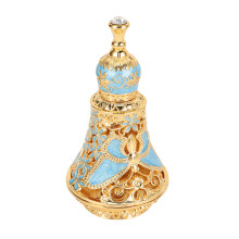 Vintage Emaille-Schmetterling-Flasche goldenes Hellblau