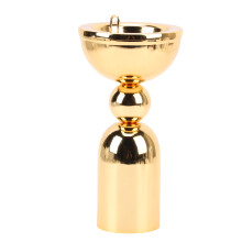 Goldener Räucherstäbchenhalter im Stil des Nahen Ostens, Edelstahl