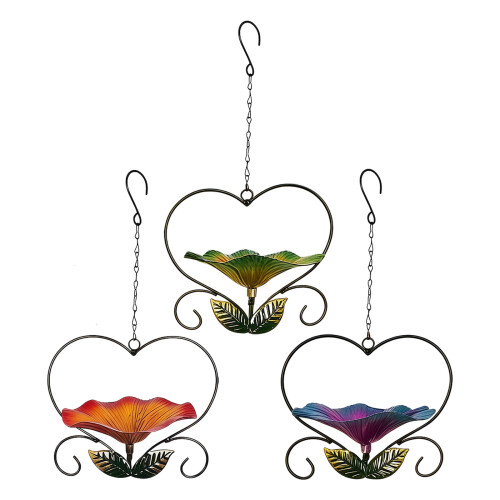 Heart Shape Hanging Bird Feeders Durability Large Capacity-1 1