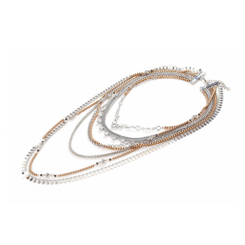 Handgefertigte Layering-Wasserfall-Halskette mit Strass-Ketten,