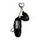 Pendentif élégant de porte-clés de chaussure de ballet avec-Noir 1