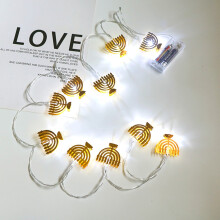 Guirlande lumineuse LED VOSS pour Hanoukka, à piles, lot de 10