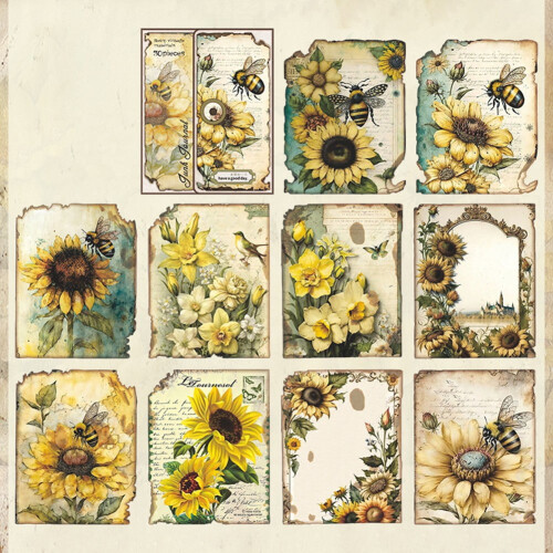Confezione di carta vintage per scrapbooking e journaling30