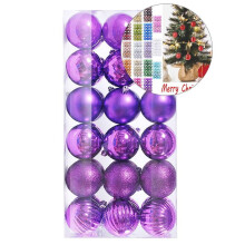 Décorations de Noël Yoloke en plastique, 36 pièces