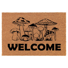 Coco Coir Welcome Doormat Mushrooms 24 x 16 inches