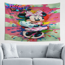 Tapisserie murale Mickey Mouse, décoration intérieure, 152 x 102 cm