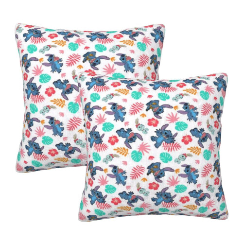 Housses de coussin Stitch, 56 x 56 cm, lot de 2