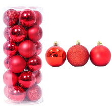 Boules de Noël pour sapin, 8 cm, lot de 24