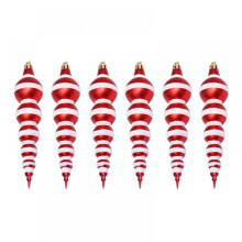 Boules de Noël décoratives en forme de glaçon (6 pièces)
