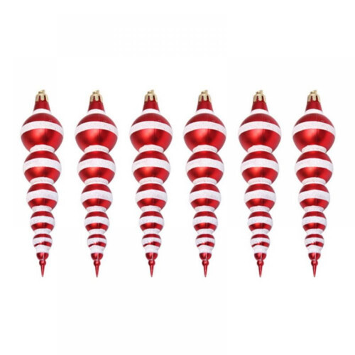 Boules de Noël décoratives en forme de glaçon (6 pièces)