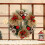 Viflosae kerstslinger decoratieve balhanger set 1