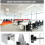 Adjustable C-Shape Partition Clamp Sneeze Guard Support Desk Divider Bracket Silver Privacy Panel Clip 3