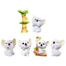 Pots de fleurs Koala, statues de jardin en résine, lot de 6