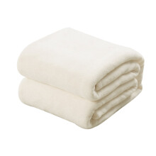 White Micro Plush Fleece Throw Blanket 100x140cm