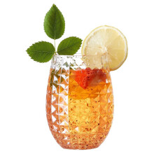 Taza de té helado de PET transparente con forma de piña - 355 ml (12 oz)