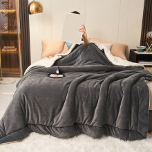 Sherpa Throw Blanket for Sofa, 200x150cm, Dark Grey