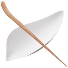 Keramik-Teelöffel, weiß, 14,7 cm