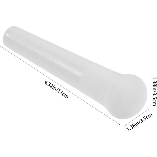 Ceramic Pestle Garlic Grinding Tool White Round Non-Stick Ergonomic Handle Kitchen Spice Preparation 1