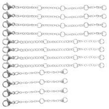 Kit d'extension pour bracelet et collier argenté avec strass