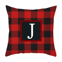 Karácsonyi párnahuzatok 18x18 Buffalo Plaid piros-fekete