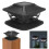Set van 4 solar paalkapverlichting – zwart 1