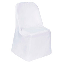 5-teiliges Set Stuhlhussen aus weißem Leinen-Polyester,
