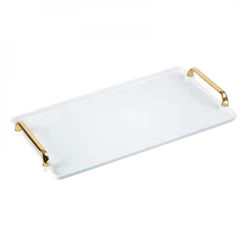 Bandeja retangular de luxo leve - Plástico - 40,5 x 22 cm