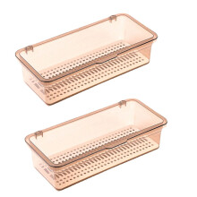 Boîte de rangement pour couverts avec couvercle – Lot de 2, 27 x 11,5 x 6,5 cm