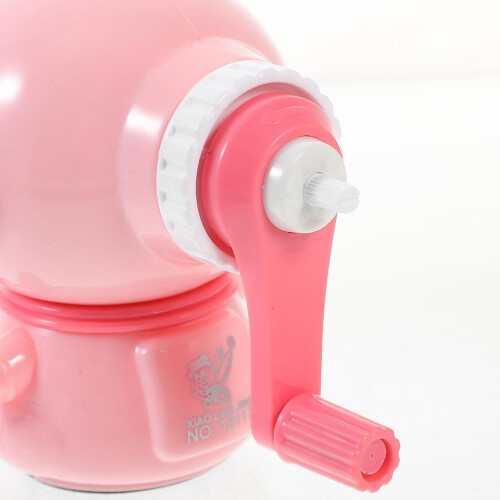 Manual Adjustable Single Hole Pencil Sharpener Cartoon Astronaut Design Pink Hand-Crank Sharpener 2