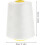 5000-yard hvit polyester symaskintrådspole 3-lags universal 2