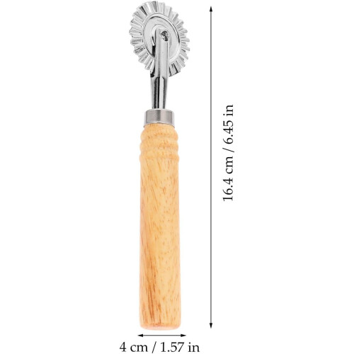 Pizza Tools Cookie Cutter Khaki Alloy and Wood Versatile Tool Create Unique Cookie Shapes 1