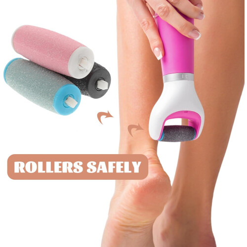 6pcs Foot Pedicure Replacement Roller Heads Hard Coarse Foot Roller Head 2